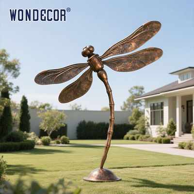 Insect Art Botanical Gardens Statue Bronze Dragonfly Sculpture
