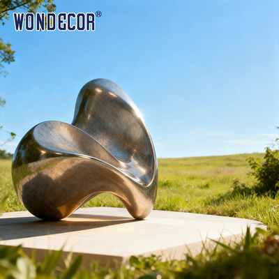 Large Outdoor Abstract Stainless Steel Sculpture 'Rhythm Wings'