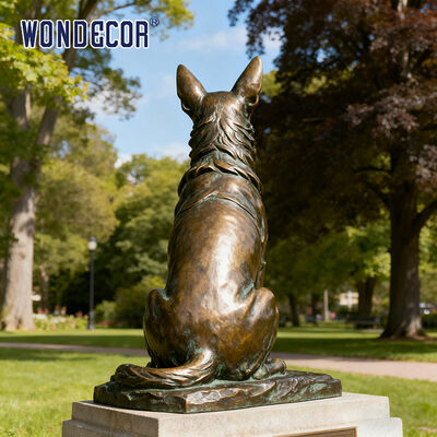 Large Modern Bronze Dog Sculpture for Outdoor Park Landscape