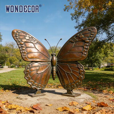 Large Bronze Monarch butterfly Sculpture Outdoor Garden Decor Life-Size Metal Art Statue for Park