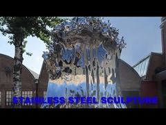 MERVEILLES moulant la sculpture 250cm en vague en métal de sculpture en acier inoxydable