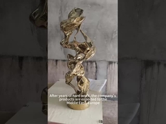 Grande place extérieure abstraite d'art métallique le lac Taihu rocher sculpture en acier inoxydable